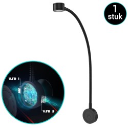 LED Bedlampje met flexibele arm, dimfunctie en USB ( 1 stuk)