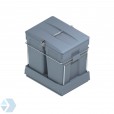 Inbouw afvalbak 2x30 liter extra zwaar