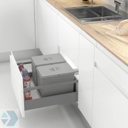 Inbouw opberg/afvalbak 14 liter met grondplaat