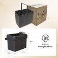 Afvalbak inbouw 15 liter antraciet