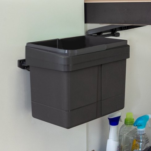 Afvalbak inbouw 15 liter antraciet