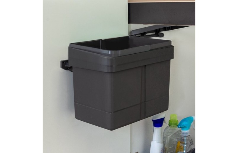 Afvalbak inbouw 15 liter antraciet