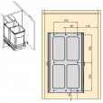 Uittrekbare inbouw afvalbak 2x12 liter 