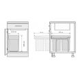 Inbouw afvalbak 30 liter