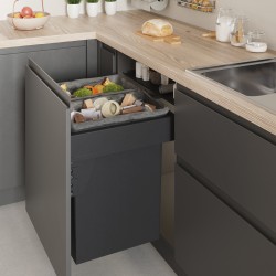 Inbouwafvalbak voor frontbevestiging 500 mm 