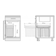 Inbouw afvalbak 40 liter