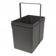 Afvalbak inbouw 15 liter antraciet