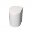Afvalbak inbouw 13 liter wit 