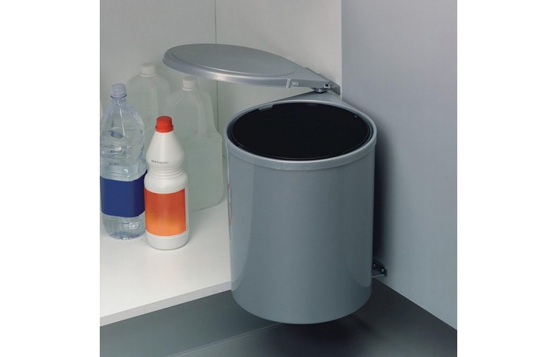 Afvalbak inbouw 13 liter grijs