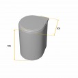 Afvalbak inbouw 13 liter grijs