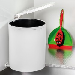 Afvalbak inbouw 13 liter wit 