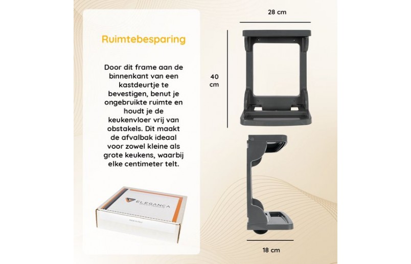 Afvalzakhouder voor o.a. keukenkastjes