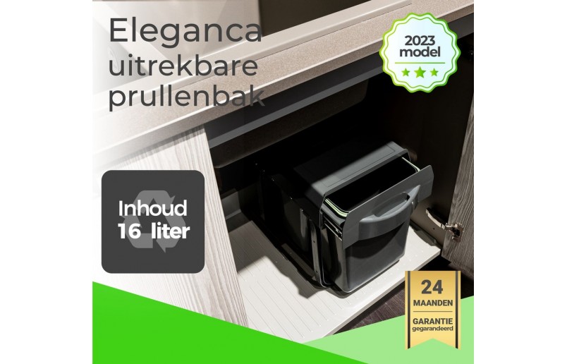 Inbouw afvalbak 16 liter - AFB16L