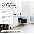 Inbouw afvalbak 2x20 liter - AFB220L