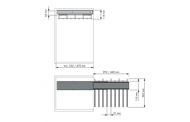 Pantalon (broeken) rek Excellent voor 9 stuks