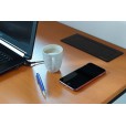 Bureaustopcontact zwart met 2 stopcontacten en 2 USB poorten