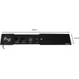 Bureaustopcontact zwart met 2 stopcontacten, 2 USB poorten, 2 internetaansluiting en draadloze oplader 