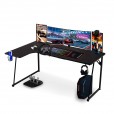 Gaminig bureau Neon recht model met hoekverbreding zwart