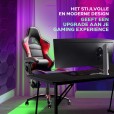 Gaminig bureau Neon recht model met hoekverbreding zwart