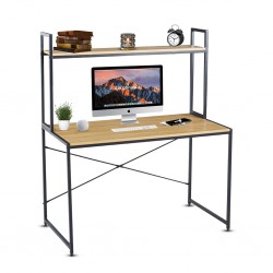 Industrieel bureau met etage 120x60x140 cm op=op