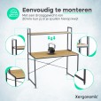 Industrieel bureau met etage 120x60x140 cm op=op