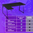 Gaminig bureau Neon recht model met hoekverbreding zwart