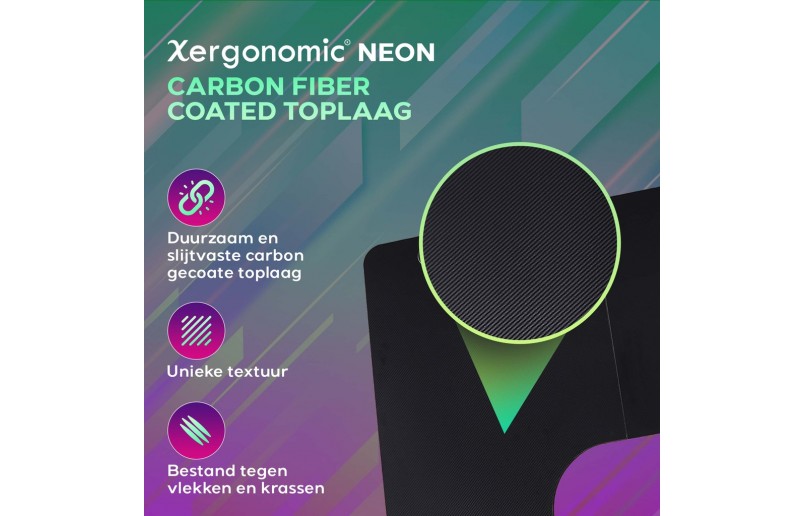 Gaminig bureau Neon recht model met hoekverbreding zwart