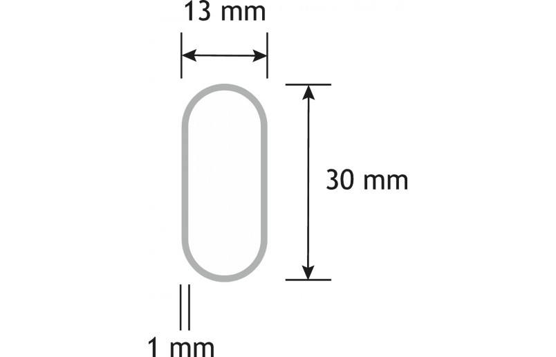 Kastbuis ovaal zwart aluminium - KR3015Z