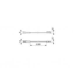 Verlengkabel 200 cm voor flexibele ledstrips