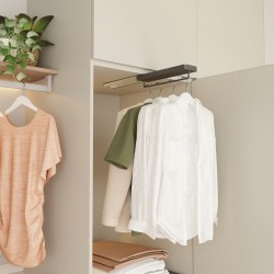 Garderobestang uittrekbaar antraciet  (extra zwaar model)  4 afmetingen Garderobestang uittrekbaar antraciet  (extra zwaar model)  4 afmetingen