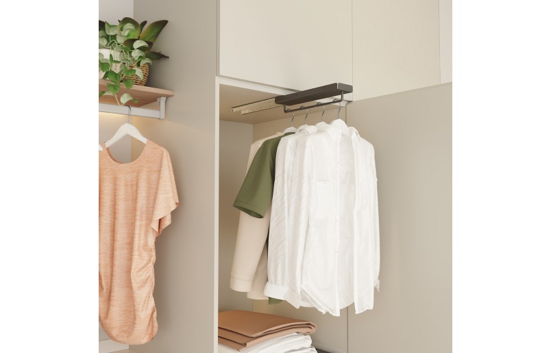 Garderobestang uittrekbaar antraciet  (extra zwaar model)  4 afmetingen Garderobestang uittrekbaar antraciet  (extra zwaar model)  4 afmetingen