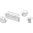 Greep Curve alu wit 200 mm