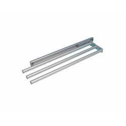 Handdoekhouder uittrekbaar aluminium 440 mm met 3 armen Handdoekhouder uittrekbaar aluminium 440 mm met 3 armen
