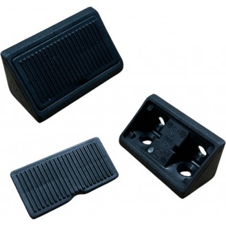 Hoekverbinder zwart, verpakking van 25 stuks