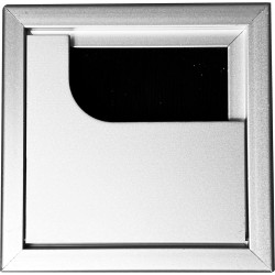 Kabeldoorvoer vierkant naturel aluminium 80 x 80 mm