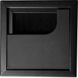 Kabeldoorvoer vierkant zwart aluminium 80 x 80 mm