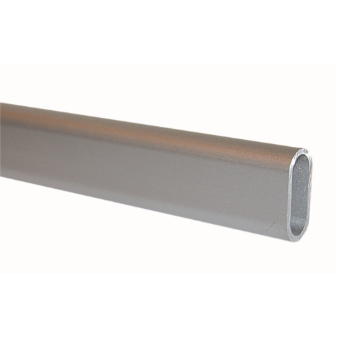Kledingroede ovaal aluminium dikwandig, lengte 90 - 120 -150 - 200 cm