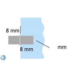 kastplankdrager zwart gelakt 5mm