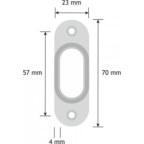 Kastroede houder zwart aluminium met borgschroef