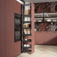 Uittrekframe draaibaar voor keukenkasten met hoogte 143 cm en kastbreedte 400 mm