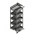 Uittrekframe voor keukenkasten met hoogte 148 cm en kastbreedte 600 mm