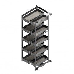 Uittrekframe voor keukenkasten met hoogte 148 cm en kastbreedte 600 mm