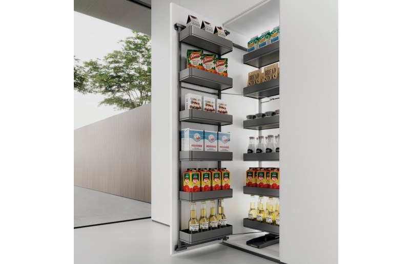 Uittrekframe voor keukenkasten met hoogte 178 cm en kastbreedte 450 mm
