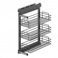 Uittrekframe met wandbevestiging links voor keukenkasten met kastbreedte 300 mm