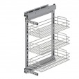 Uittrekframe met wandbevestiging links voor keukenkasten met kastbreedte 400 mm