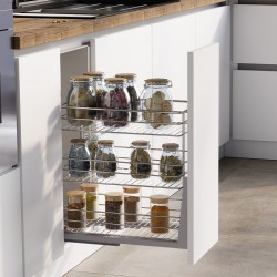 Uittrekframe met 3 manden voor keukenkasten met kastbreedte 300 mm 