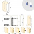 Uittrekframe met 3 opberg plateaus voor keukenkasten met breedte 300 mm
