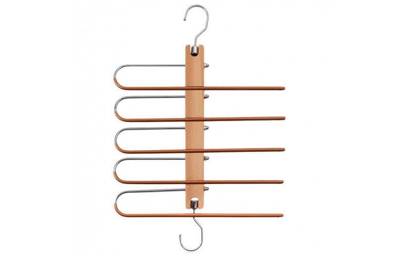 Broekenhanger voor 5 broeken horizontaal/verticaal