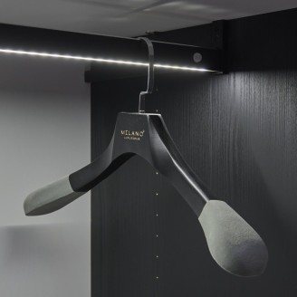 Kledinghanger A kwaliteit, antique gelakt platte chrome haak 