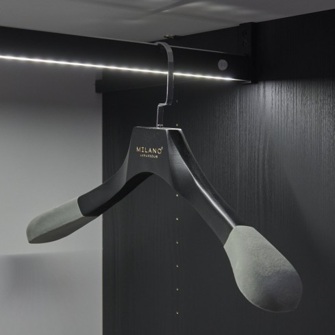 Kledinghanger A kwaliteit, antique gelakt platte chrome haak 